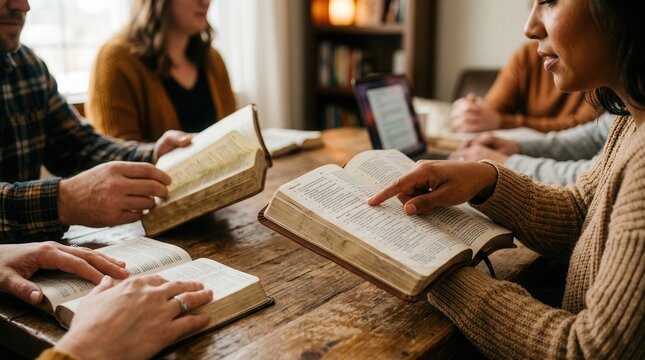 Believers studying together